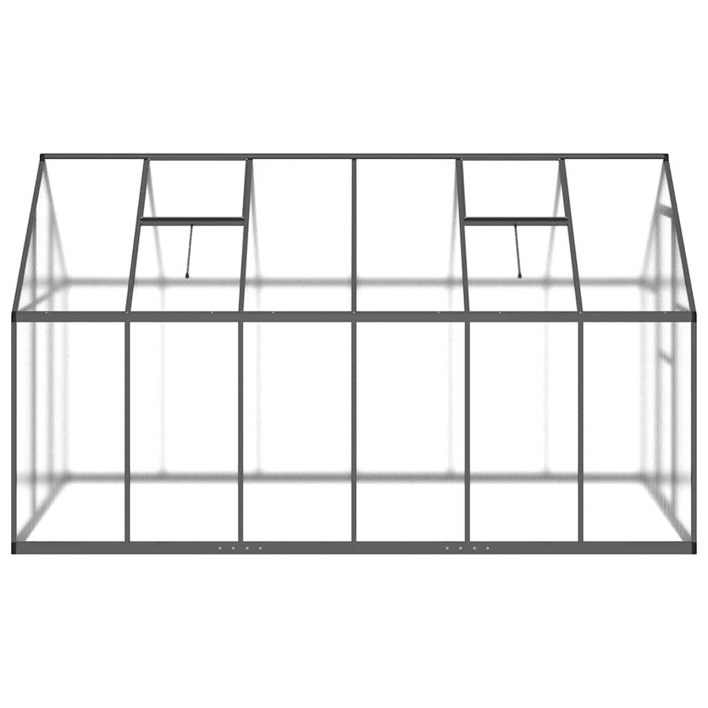 Serre de jardin aluminium et polycarbonate anthracite 334 x 169 x 195 cm - PANGIVO - Image 4
