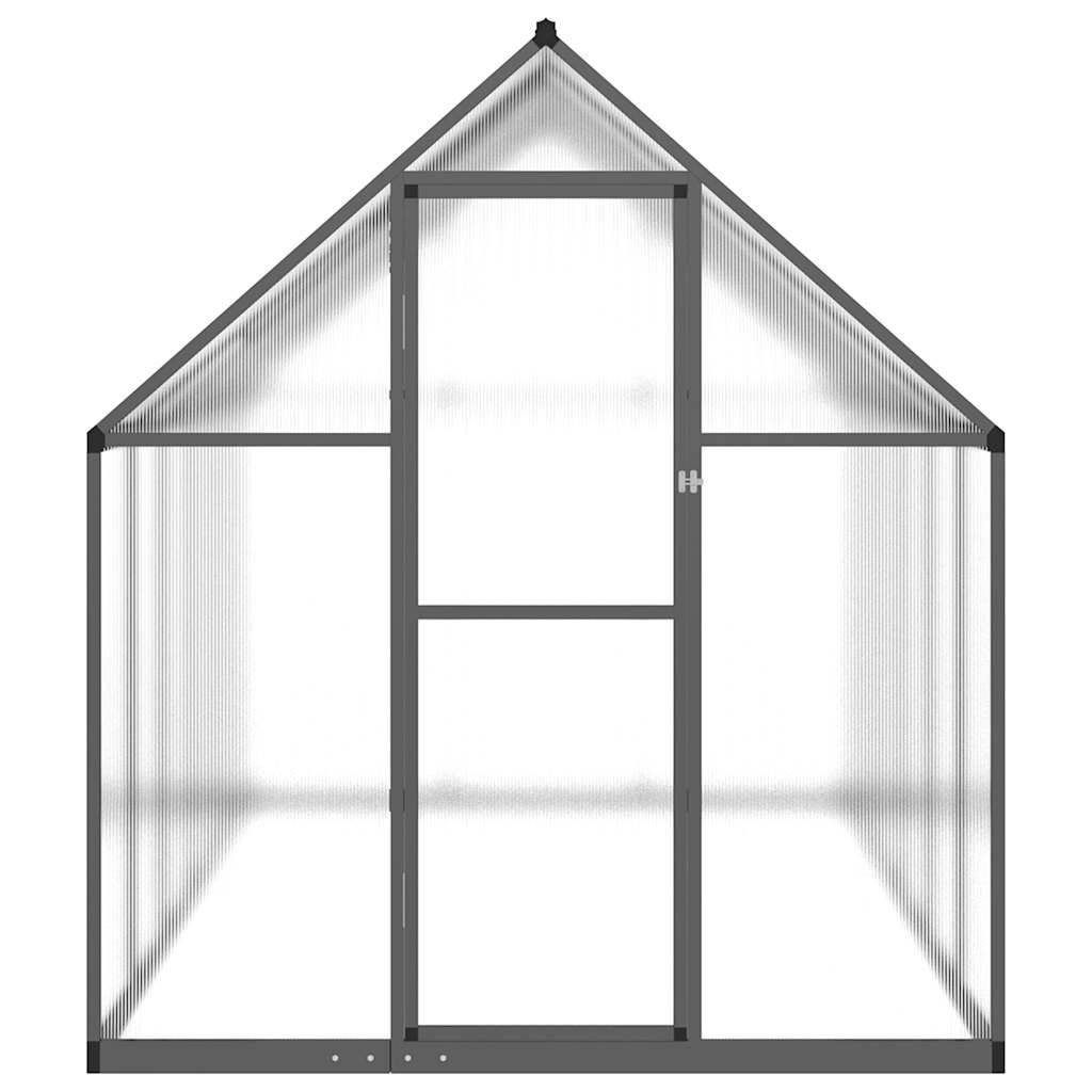 Serre de jardin aluminium et polycarbonate anthracite 334 x 169 x 195 cm - PANGIVO - Image 3