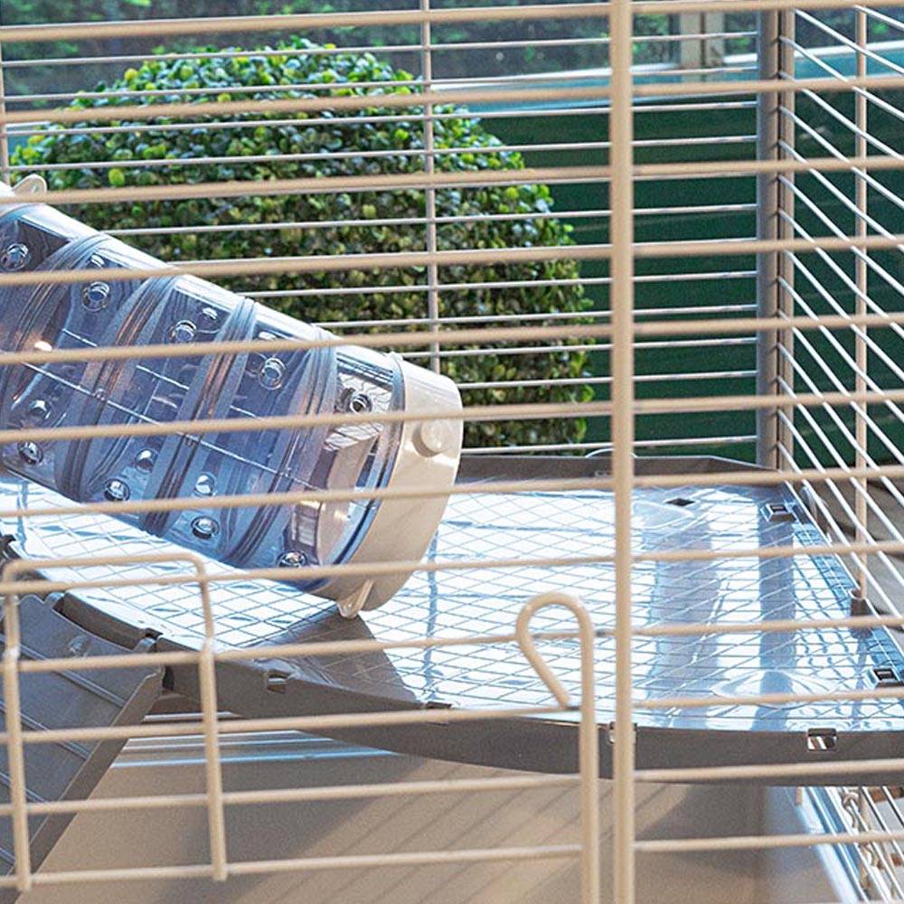Ferplast - Ferplast Cage pour fûrets FURET TOWER, structure verticale sur plusieurs étages, roues et accessoires inclus, métal vernis gris et plastique, 75 x 80 - Image 6