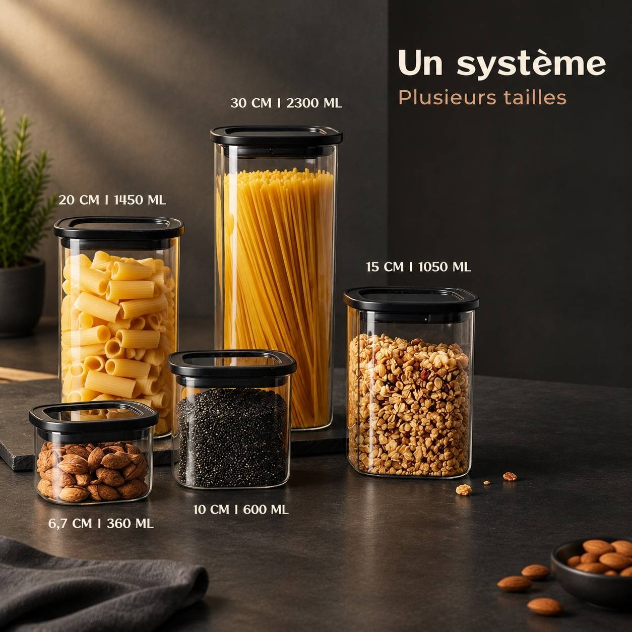 4 Bocaux de Conservation en Verre Borosilicate avec Couvercle Hermétique - Image 9