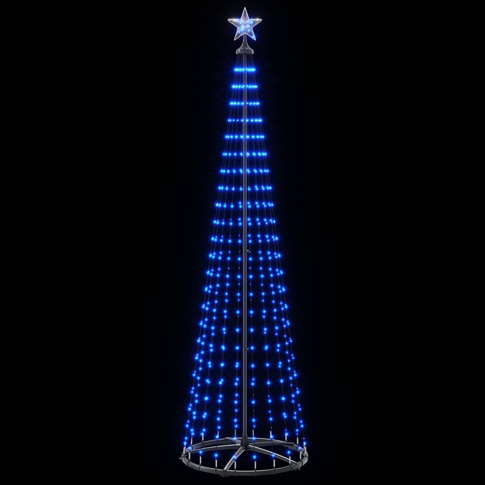 Vidaxl - Sapin cône lumineux LED 250 cm 470 LED Bleu Acier Blanc vidaXL 42050814 - Image 5