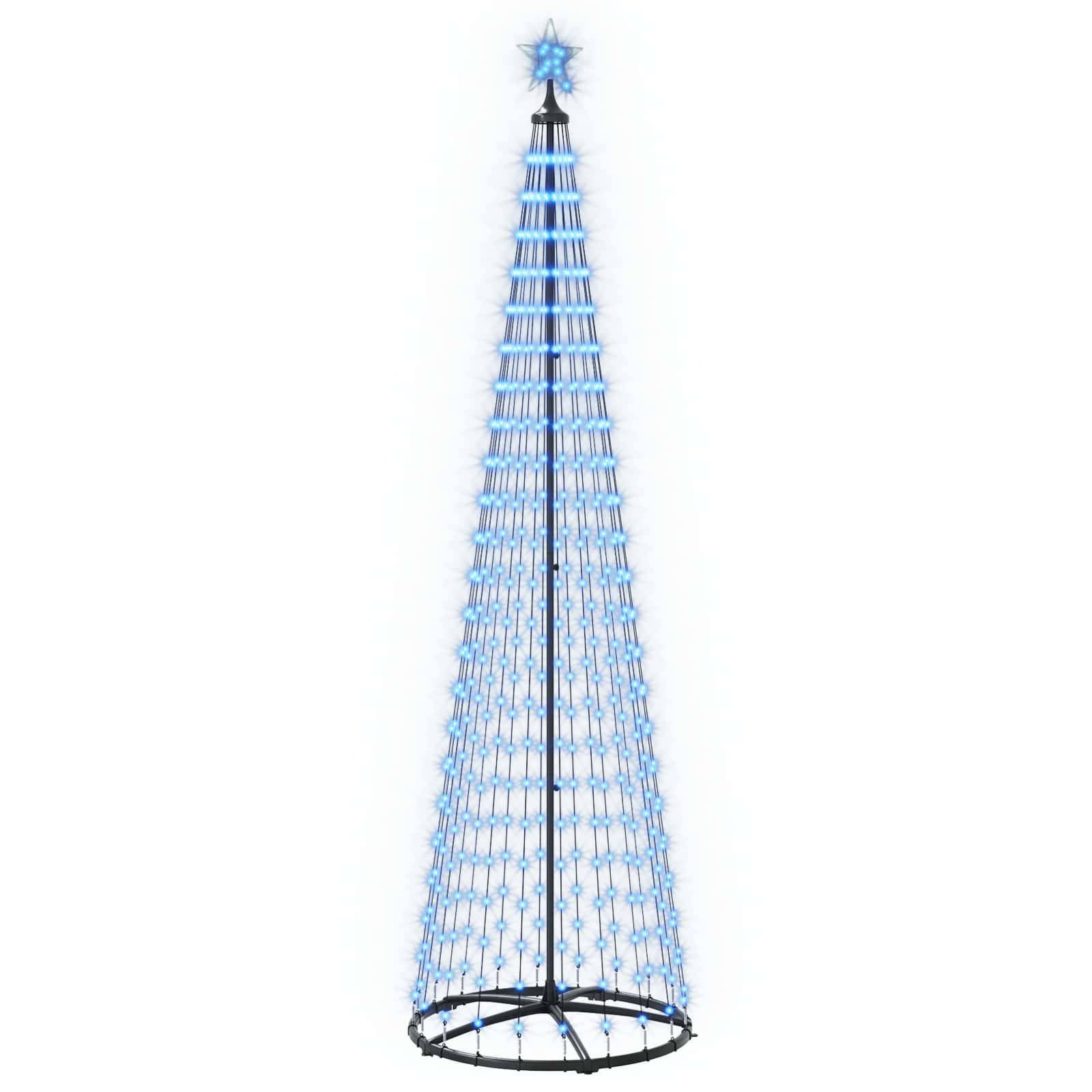 Vidaxl - Sapin cône lumineux LED 250 cm 470 LED Bleu Acier Blanc vidaXL 42050814 - Image 2