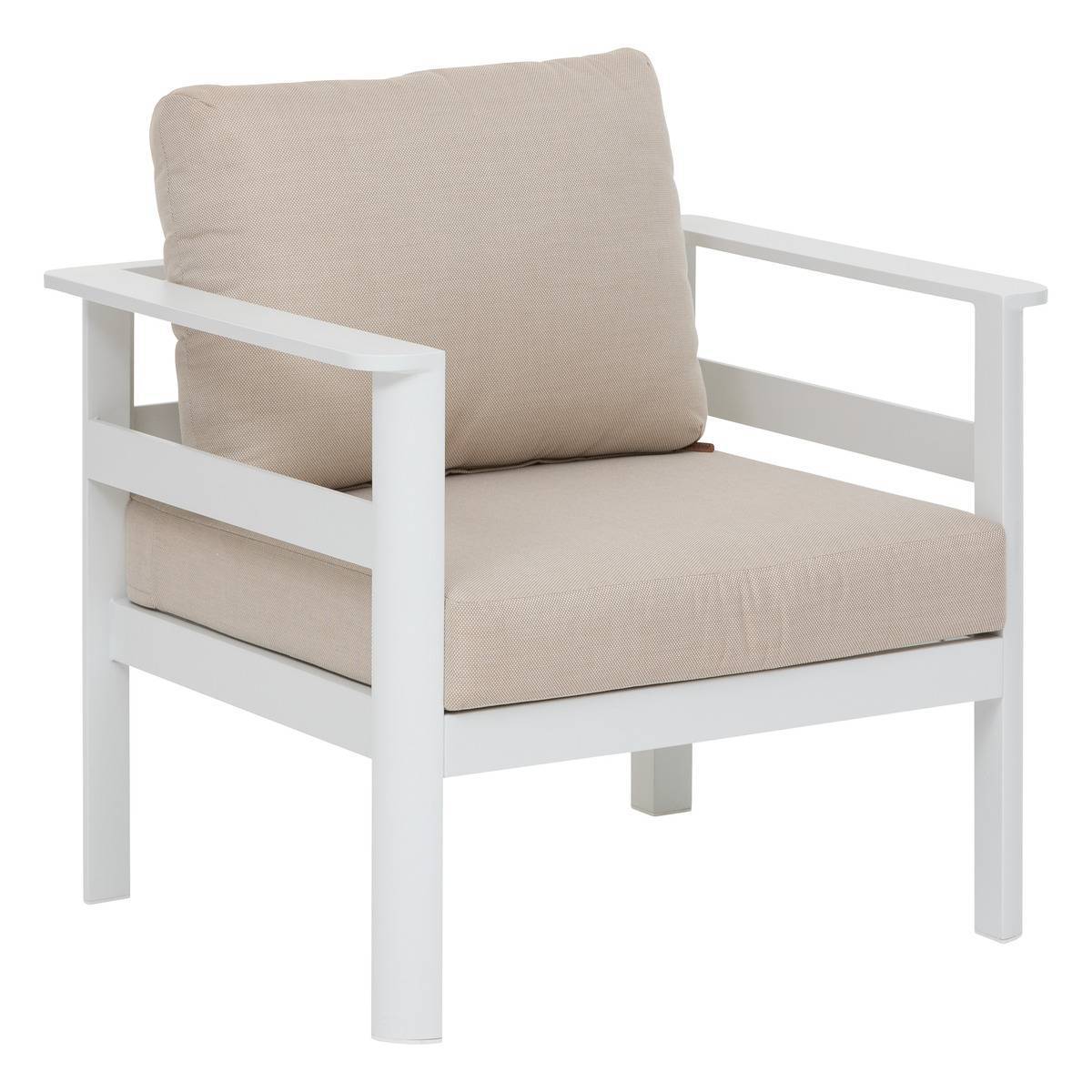Hesperide - Fauteuil de salon de jardin "Paradize" blanc en aluminium traité en epoxy Hespéride - Image 1