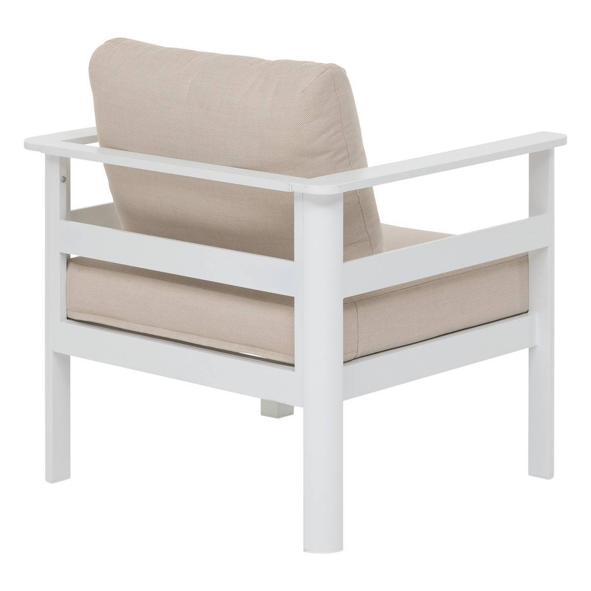 Hesperide - Fauteuil de salon de jardin "Paradize" blanc en aluminium traité en epoxy Hespéride - Image 5