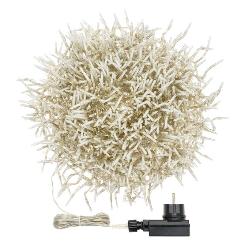 Lotti - Guirlande Boa 12cm 15m 1500 miniLED blanc chaud fixe câble transparent Lotti - Image 4