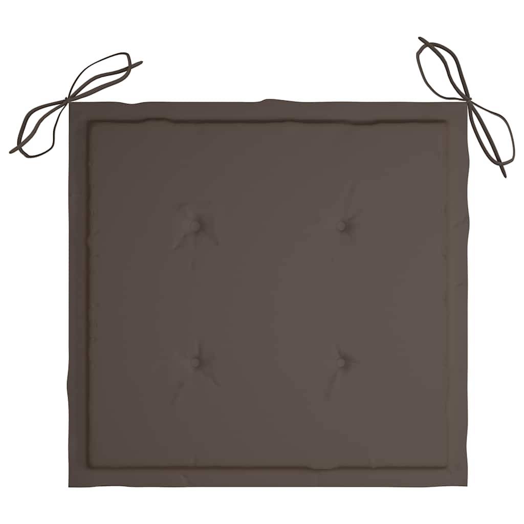 Vidaxl - Ensemble à manger d'extérieur pliable avec coussin 3 pcs-Salons de jardin Teck 553875 - Image 6