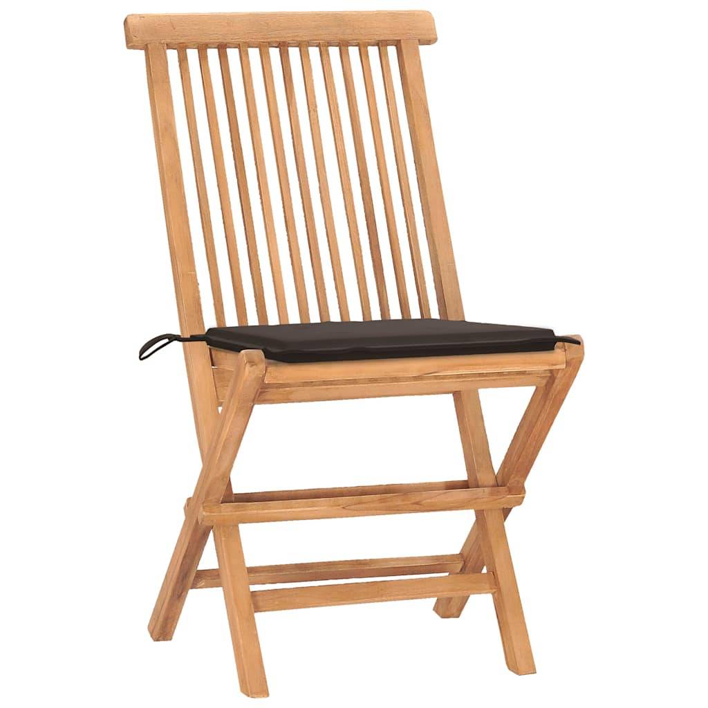 Vidaxl - Ensemble à manger d'extérieur pliable avec coussin 3 pcs-Salons de jardin Teck 553875 - Image 2