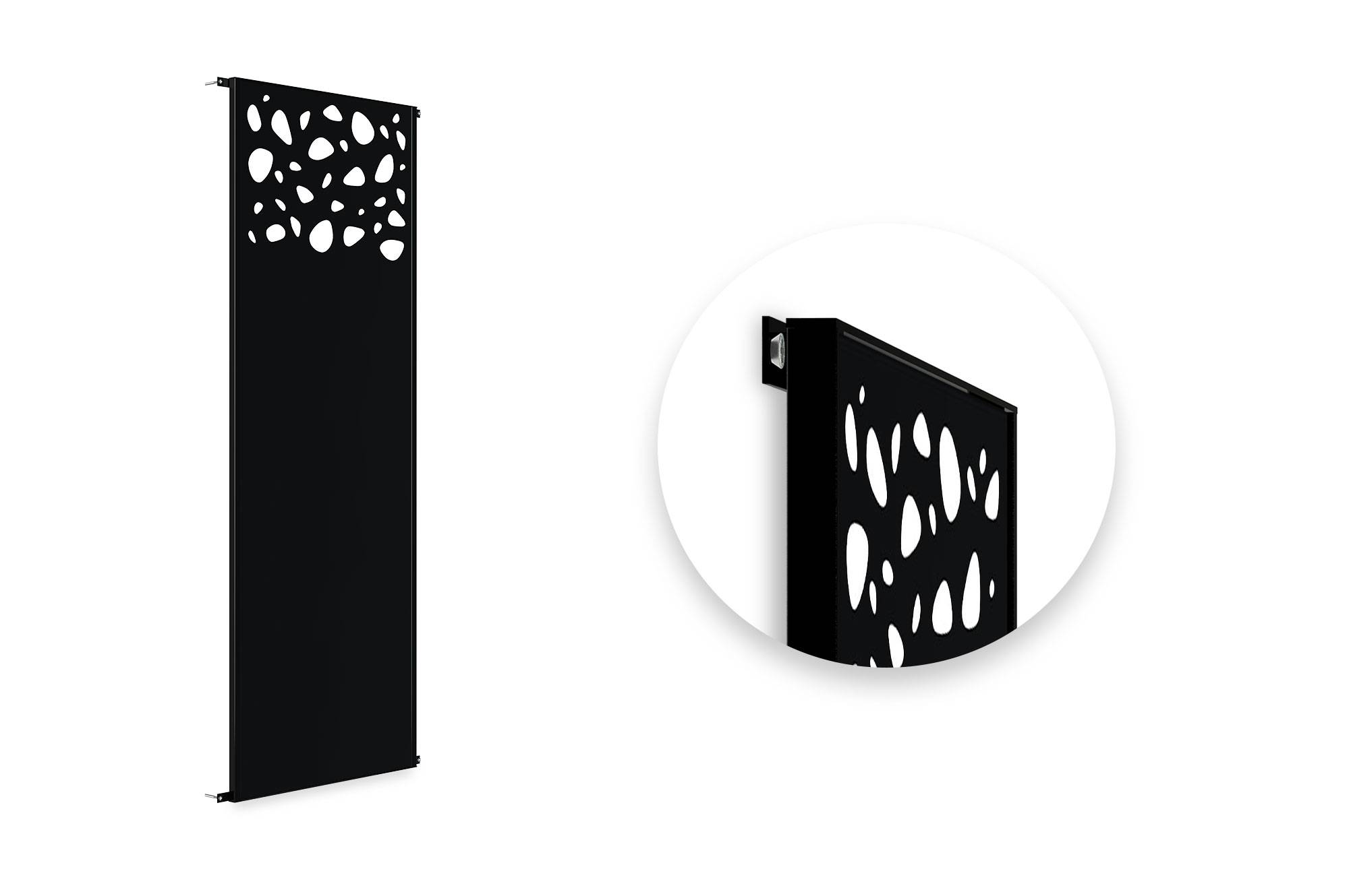 Casanoov Lot de 3 panneaux décoratifs SUNNY Noir H.160 cm motifs sur le haut - Image 6
