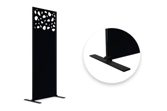 Casanoov Lot de 3 panneaux décoratifs SUNNY Noir H.160 cm motifs sur le haut - Image 3
