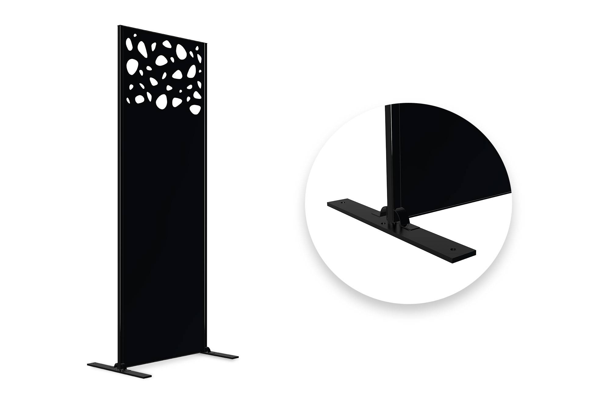 Casanoov Lot de 3 panneaux décoratifs SUNNY Noir H.160 cm motifs sur le haut - Image 3