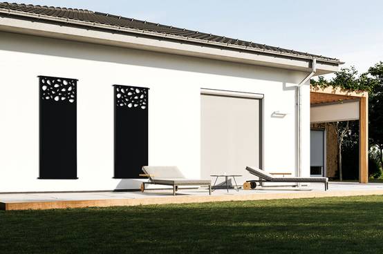 Casanoov Lot de 3 panneaux décoratifs SUNNY Noir H.160 cm motifs sur le haut - Image 7