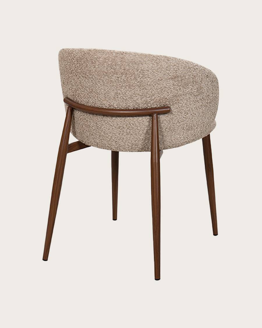 Vera - Chaise en tissu bouclette et pieds métal - UNIQKA - Image 5
