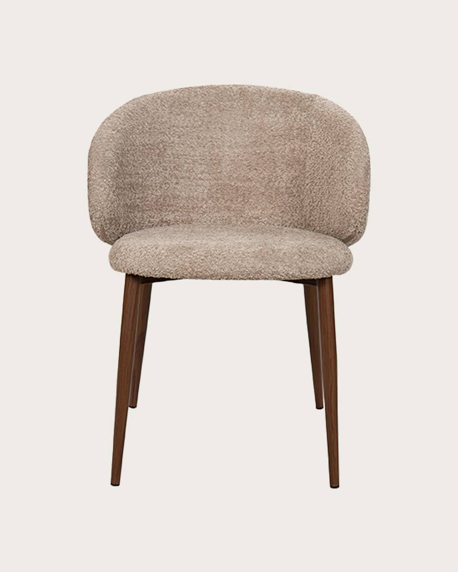 Vera - Chaise en tissu bouclette et pieds métal - UNIQKA - Image 3