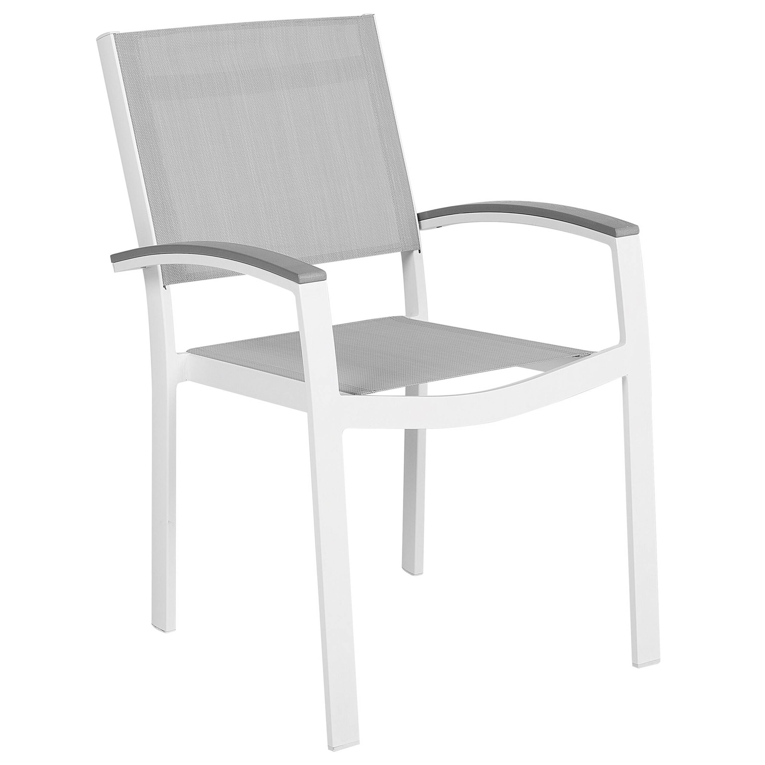 Chaise de jardin Aluminium Gris PERETA - Beliani - Image 3