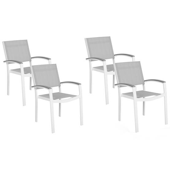 Chaise de jardin Aluminium Gris PERETA - Beliani - Image 1