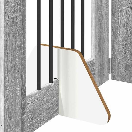 ComfortXL - Barrière de Sécurité Pliable pour Chien Intérieur Bois avec Supports 362cm Sonoma Gris - ComfortXL Outdoor Living - Image 5
