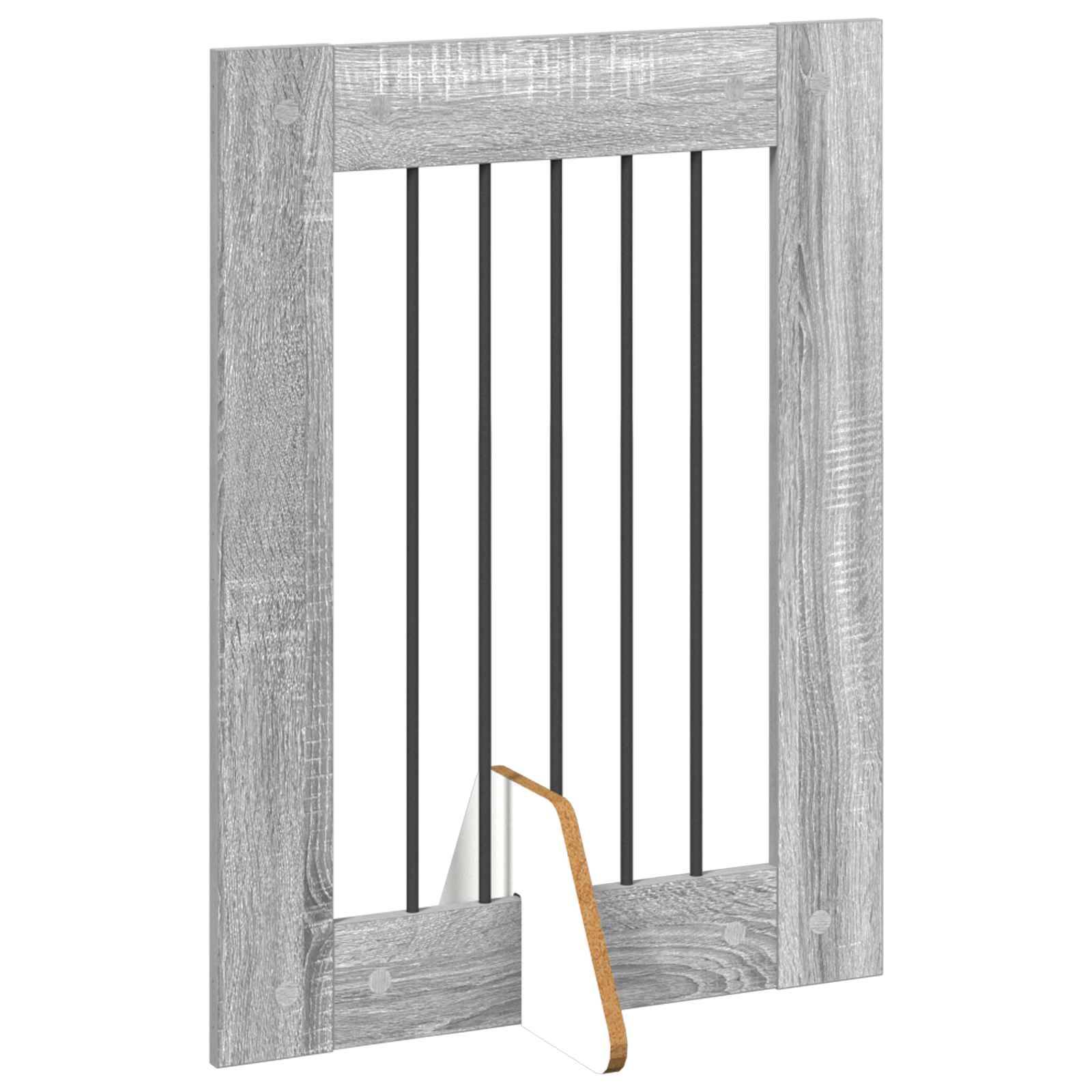 ComfortXL - Barrière de Sécurité Pliable pour Chien Intérieur Bois avec Supports 362cm Sonoma Gris - ComfortXL Outdoor Living - Image 3