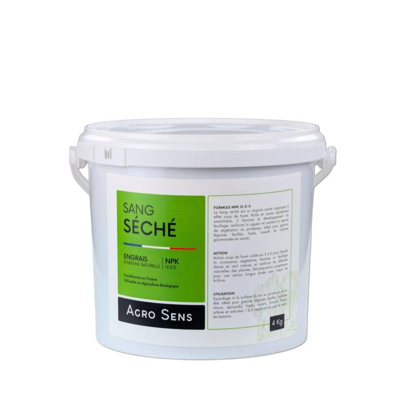 Sang séché - Engrais azoté, coup de fouet - Seau 4 kg