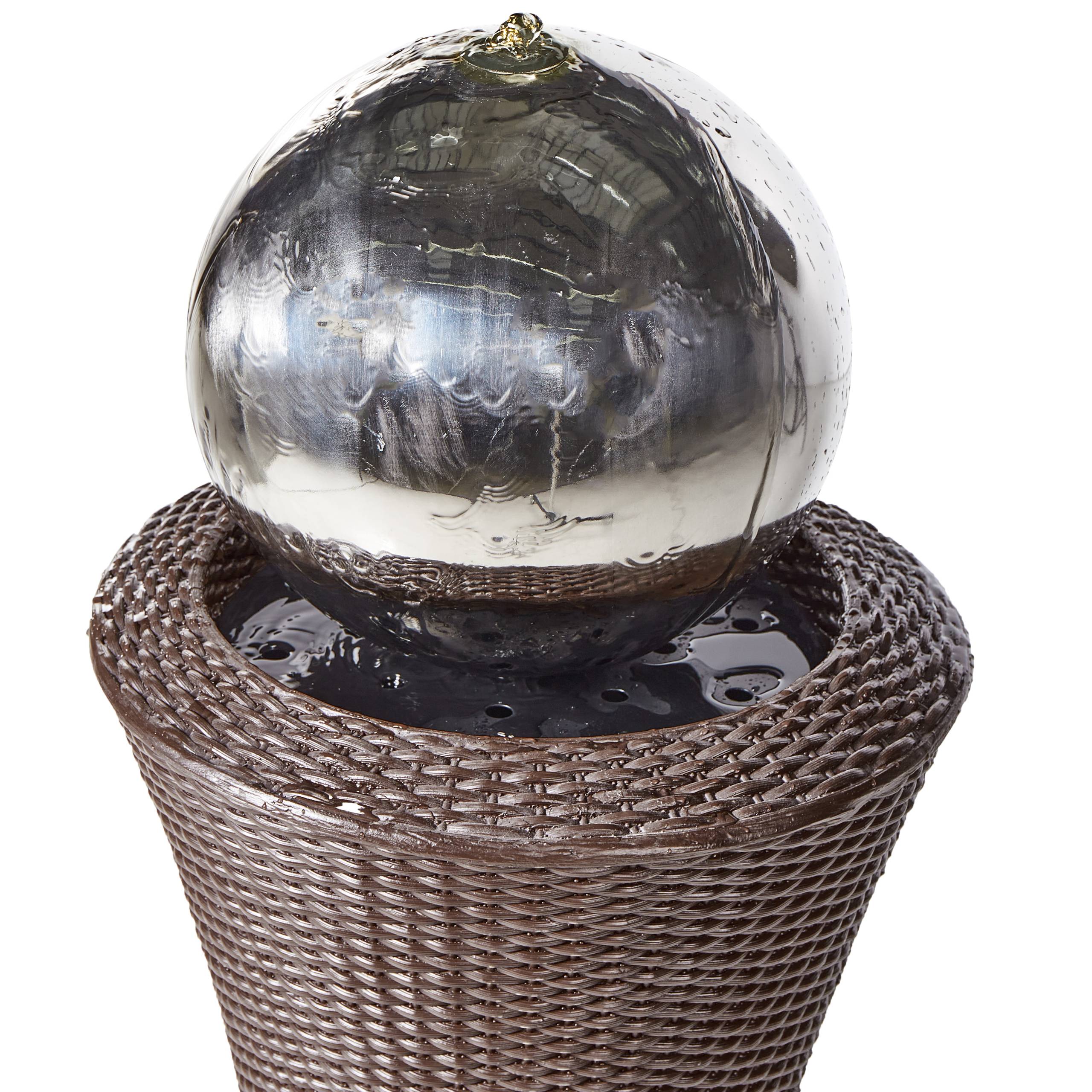 Beliani - Fontaine décorative Fibre d'argile Marron ZENYATTA - Beliani - Image 6