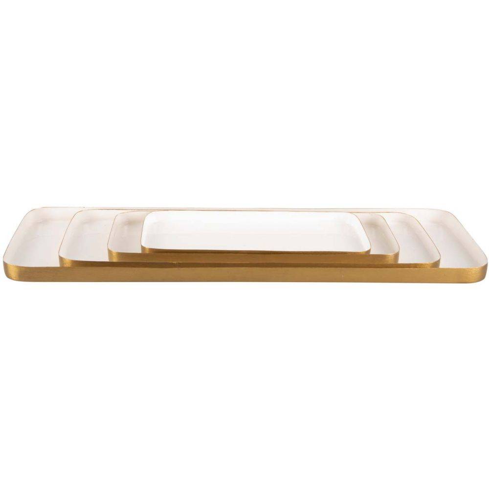 Pt Living - Plateau en métal Festive 41 x 16 cm Blanc - Image 4