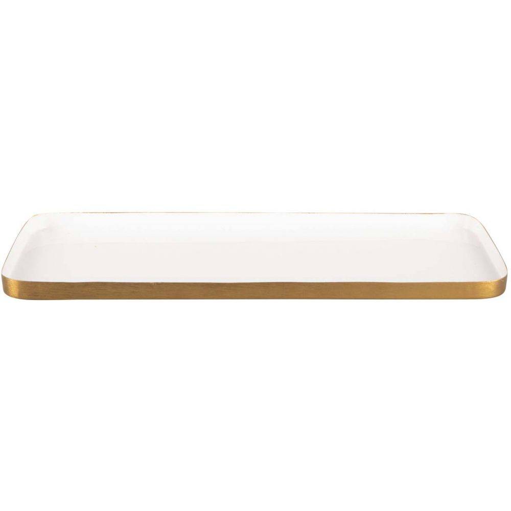 Pt Living - Plateau en métal Festive 41 x 16 cm Blanc - Image 1