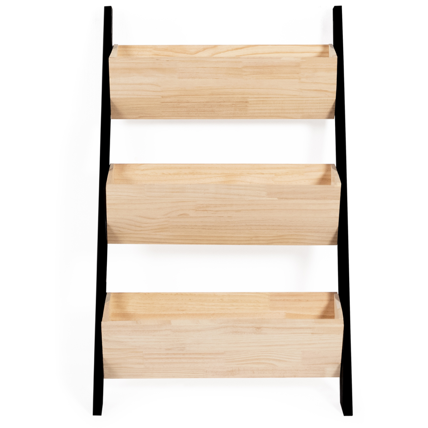 Jardinière échelle FREDDY 110 CM 3 bacs bois et noir potager pour jardin et balcon - Image 6