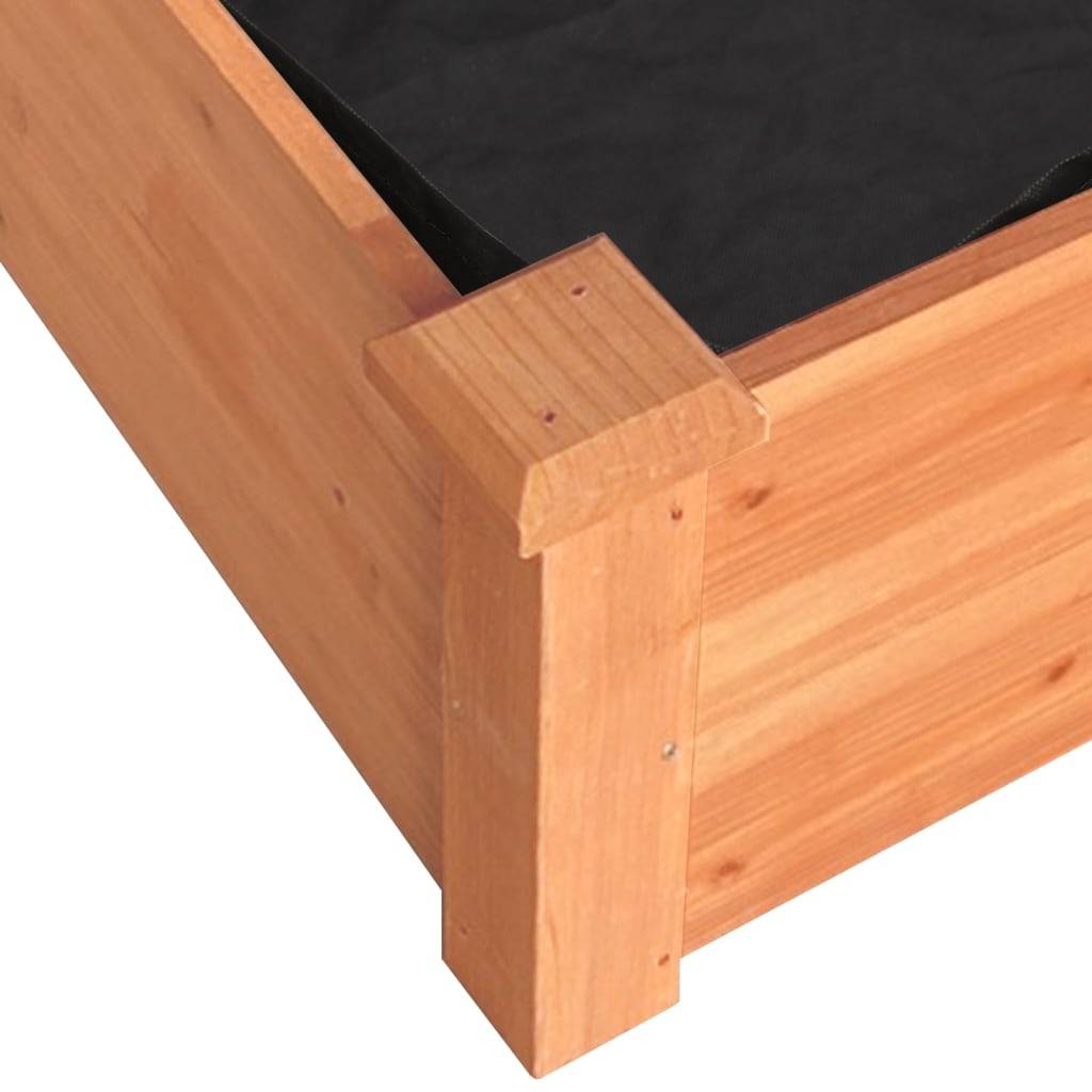 ComfortXL - Grand carré potager bois massif avec doublure jardin marron 120x120cm – ComfortXL Outdoor Living - Image 7