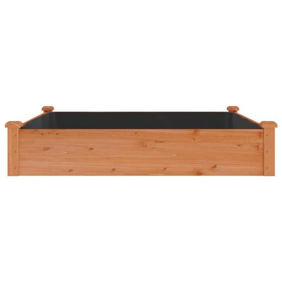 ComfortXL - Grand carré potager bois massif avec doublure jardin marron 120x120cm – ComfortXL Outdoor Living - Image 5
