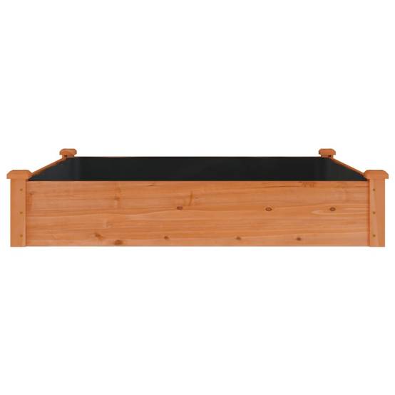 ComfortXL - Grand carré potager bois massif avec doublure jardin marron 120x120cm – ComfortXL Outdoor Living - Image 4