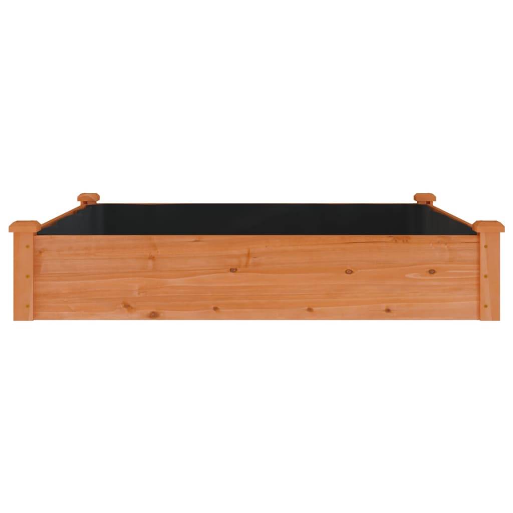 ComfortXL - Grand carré potager bois massif avec doublure jardin marron 120x120cm – ComfortXL Outdoor Living - Image 4