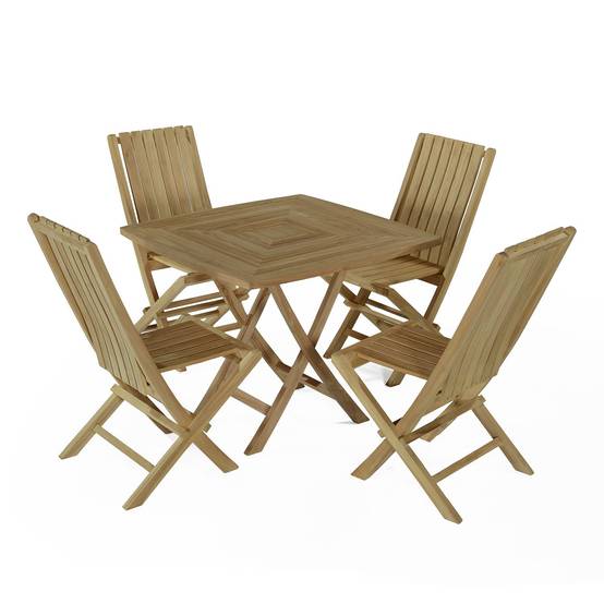 Teck'Attitude - Salon de jardin en teck massif Antibes, 4 places - TECK'Attitude - Image 1