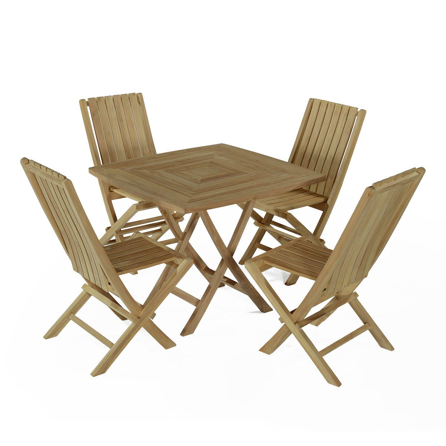 Teck'Attitude - Salon de jardin en teck massif Antibes, 4 places - TECK'Attitude - Image 1