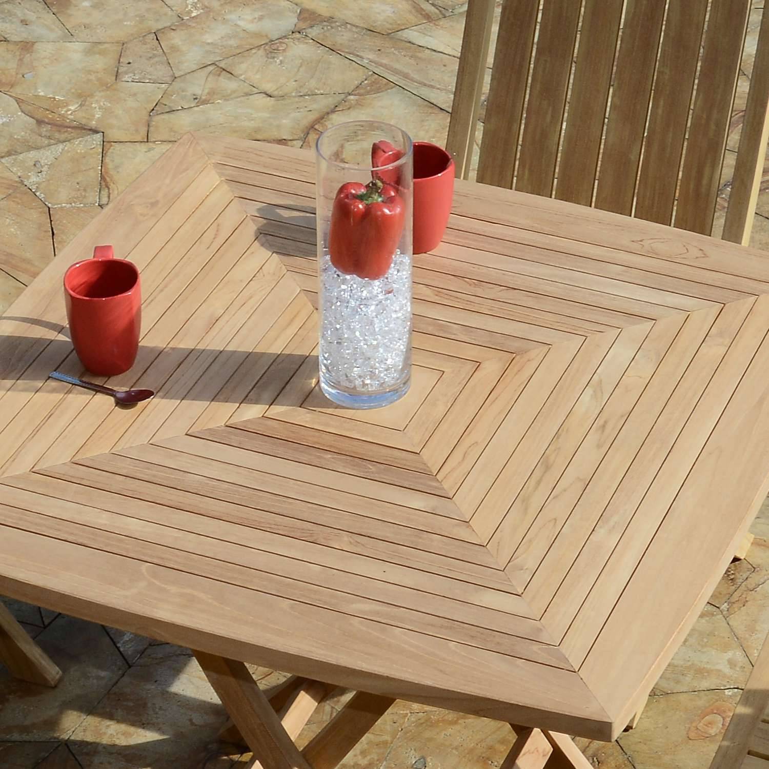 Teck'Attitude - Salon de jardin en teck massif Antibes, 4 places - TECK'Attitude - Image 3