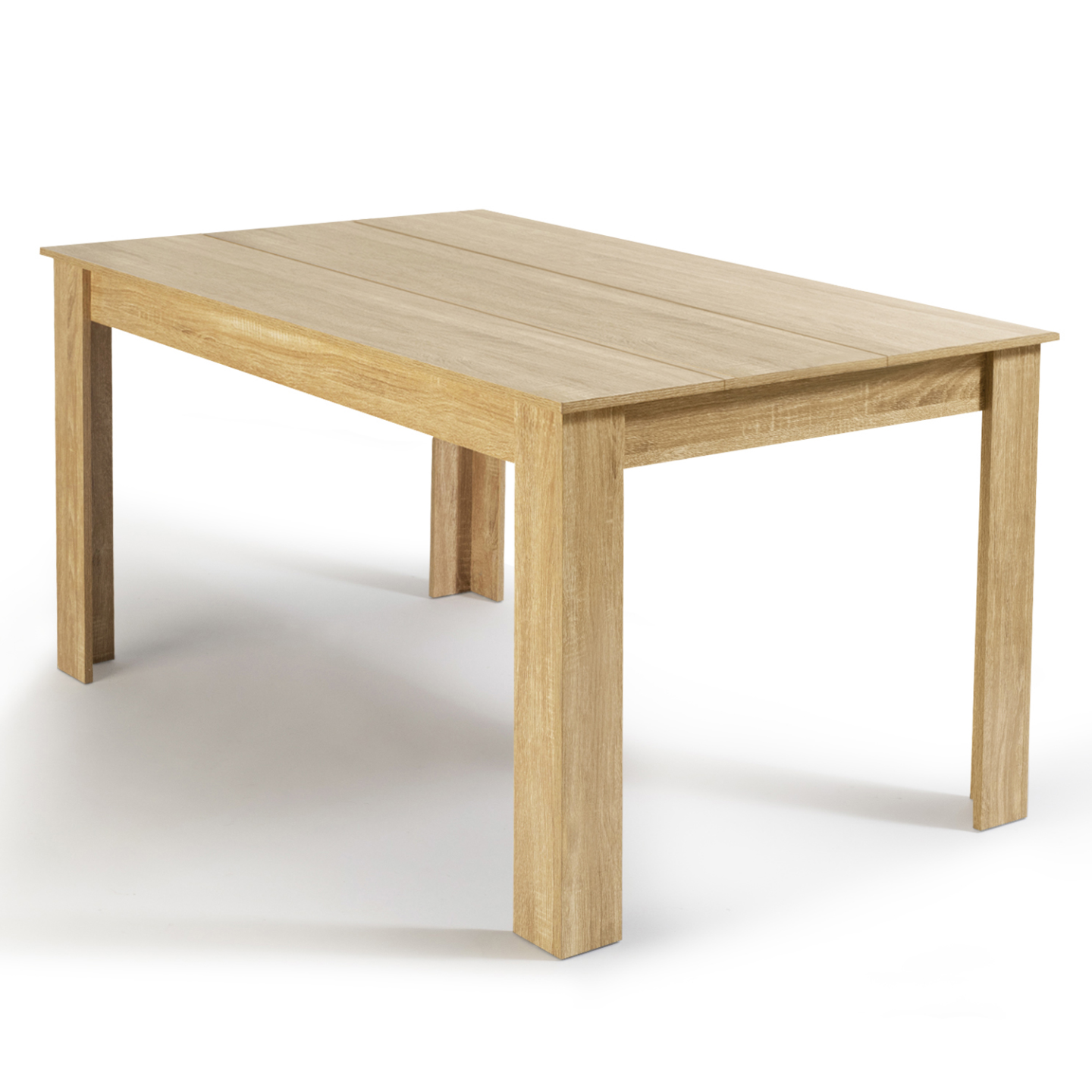 Table à manger rectangle GEORGIA 6 personnes imitation hêtre 140 x 80 cm - Image 2