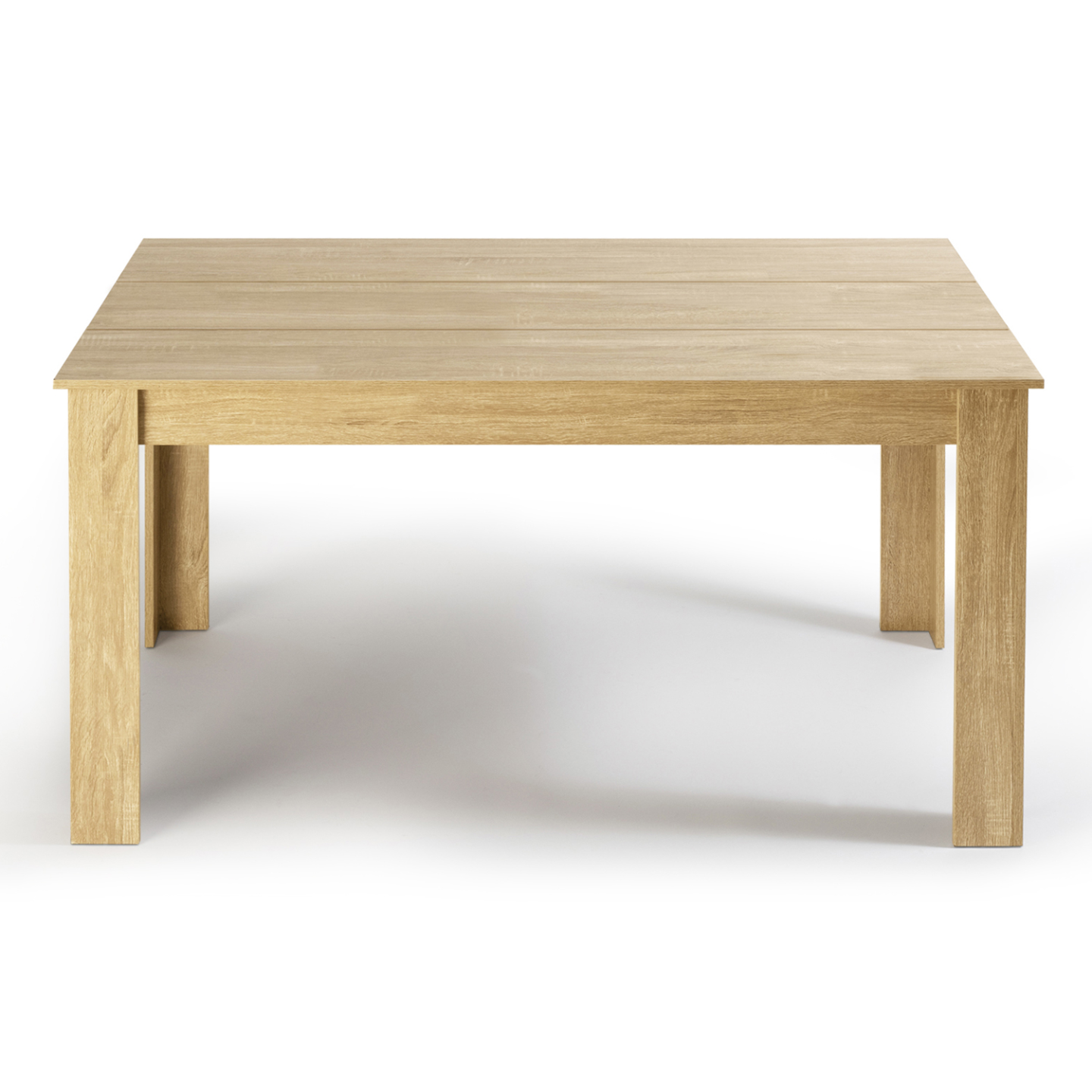 Table à manger rectangle GEORGIA 6 personnes imitation hêtre 140 x 80 cm - Image 3