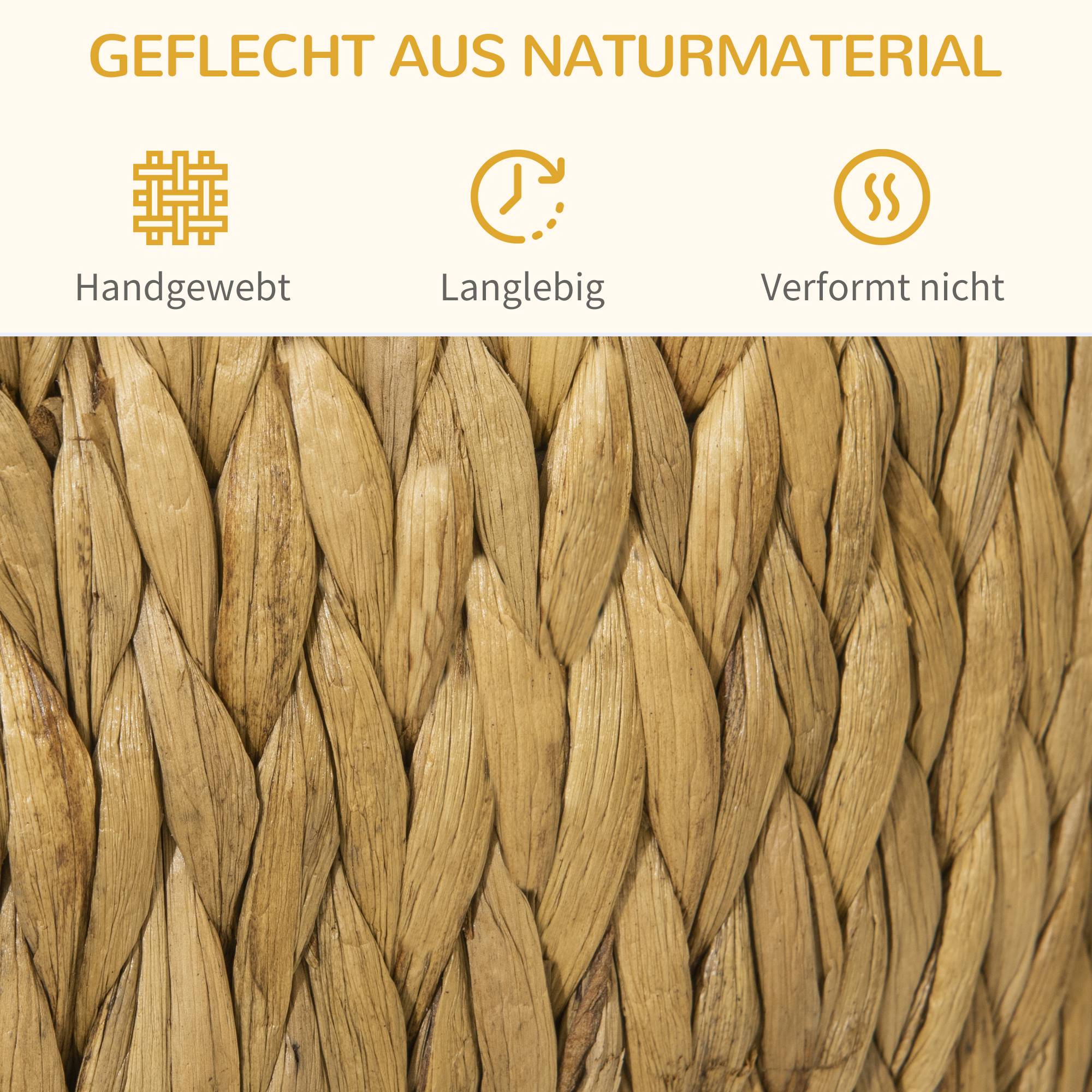 Sans Marque - Cachette jacinthe d'eau coussin lavable, 44x43x42cm Brun clair+Bois naturel+Gris - Image 7