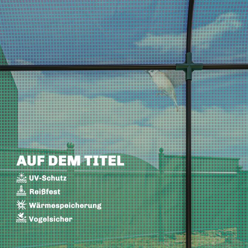 Serre à Tomates Acier Jardin Potager Protection UV et Intempéries 170x68x200cm Vert - ComfortXL Outdoor Living - Image 4