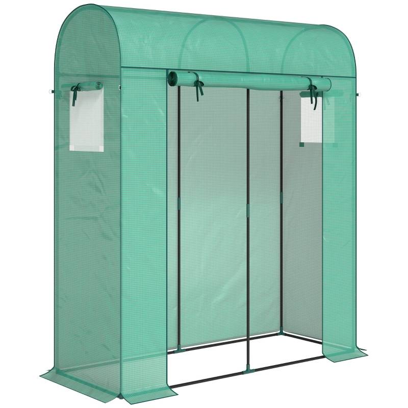 Serre à Tomates Acier Jardin Potager Protection UV et Intempéries 170x68x200cm Vert - ComfortXL Outdoor Living - Image 2