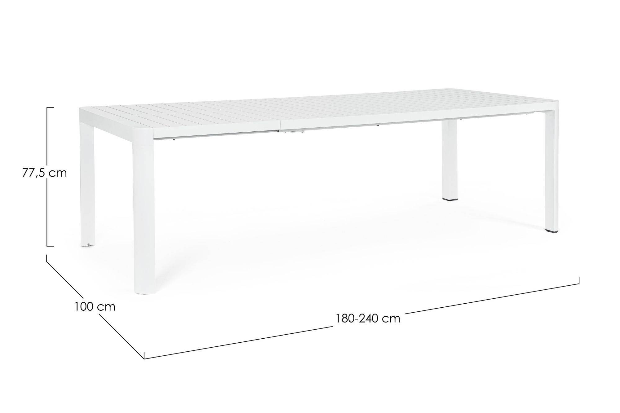 Autre - Table de jardin rectangulaire extensible en métal L180/240 8/10 places - AVIGNON - Image 10