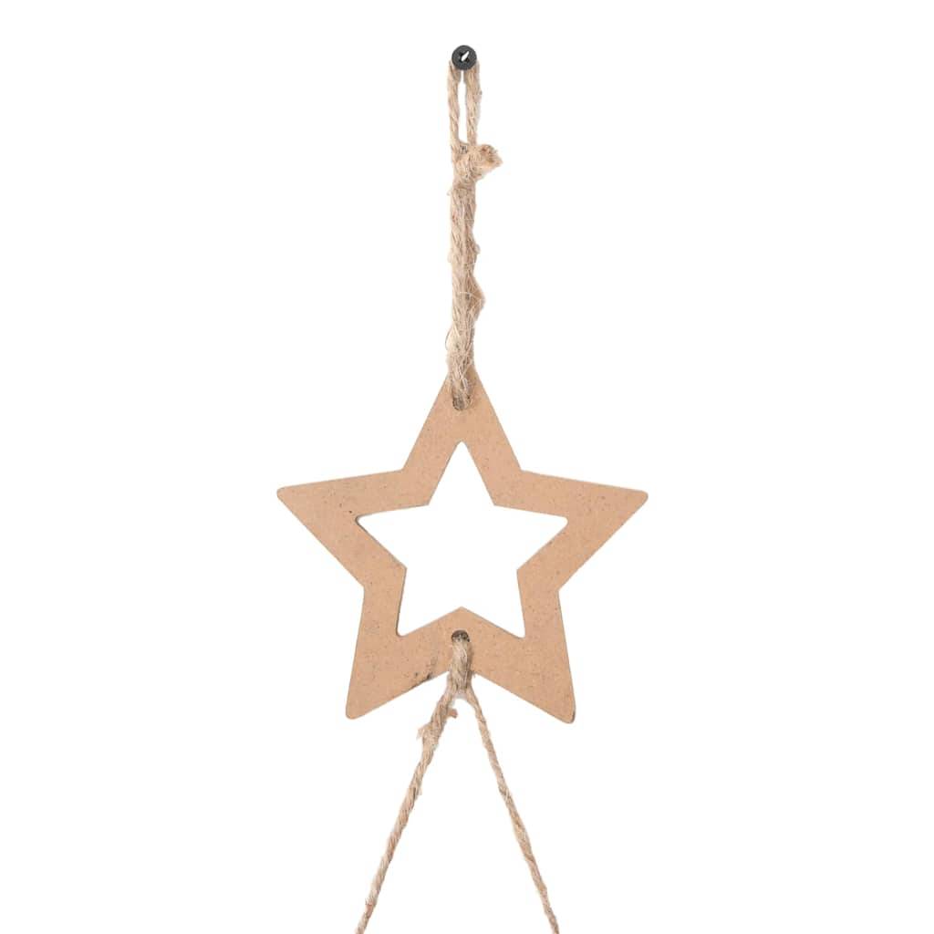 Lot de 2 Sapins de Noël Muraux Suspendus en Bois Naturel Décoration 90 cm – ComfortXL Outdoor Living - Image 6