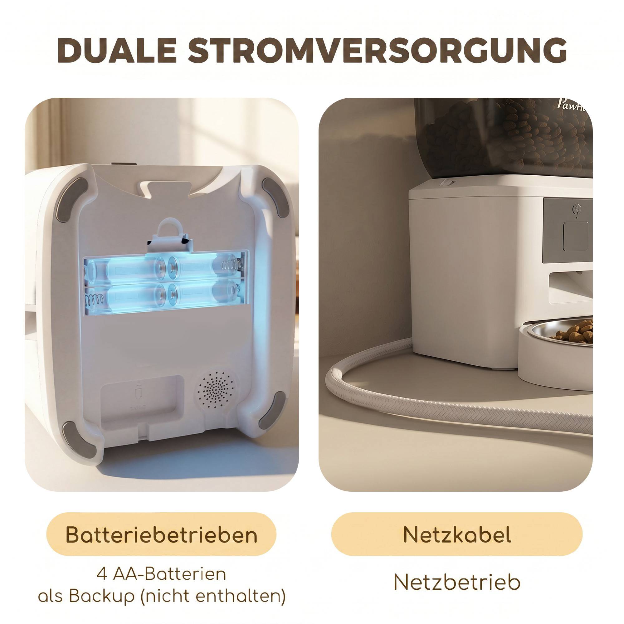 Distributeur automatique de croquettes pour chat, Wi-Fi 2,4 GHz, 4 L,1 à 10 repas, signal sonore de distribution toutes les 10 secondes - Image 9