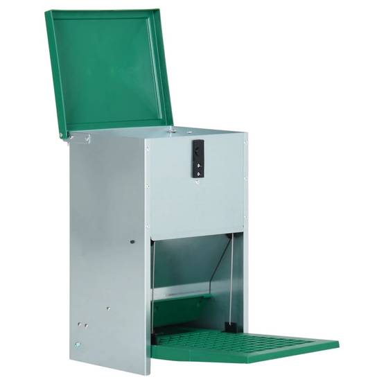 ComfortXL - Mangeoire Automatique Volaille Acier Pédale Anti-Nuisible 8kg Vert - ComfortXL Outdoor Living - Image 6