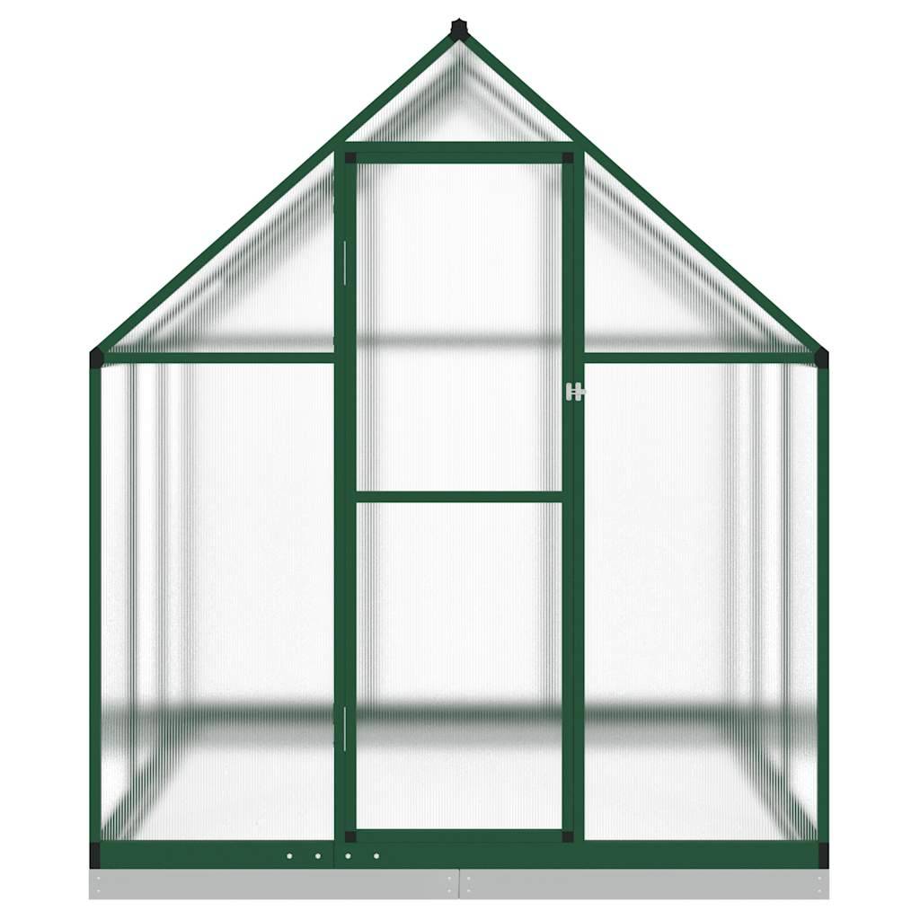 Serre de jardin aluminium et polycarbonate vert 169 x 169 x 202 cm - PANGIVO - Image 3