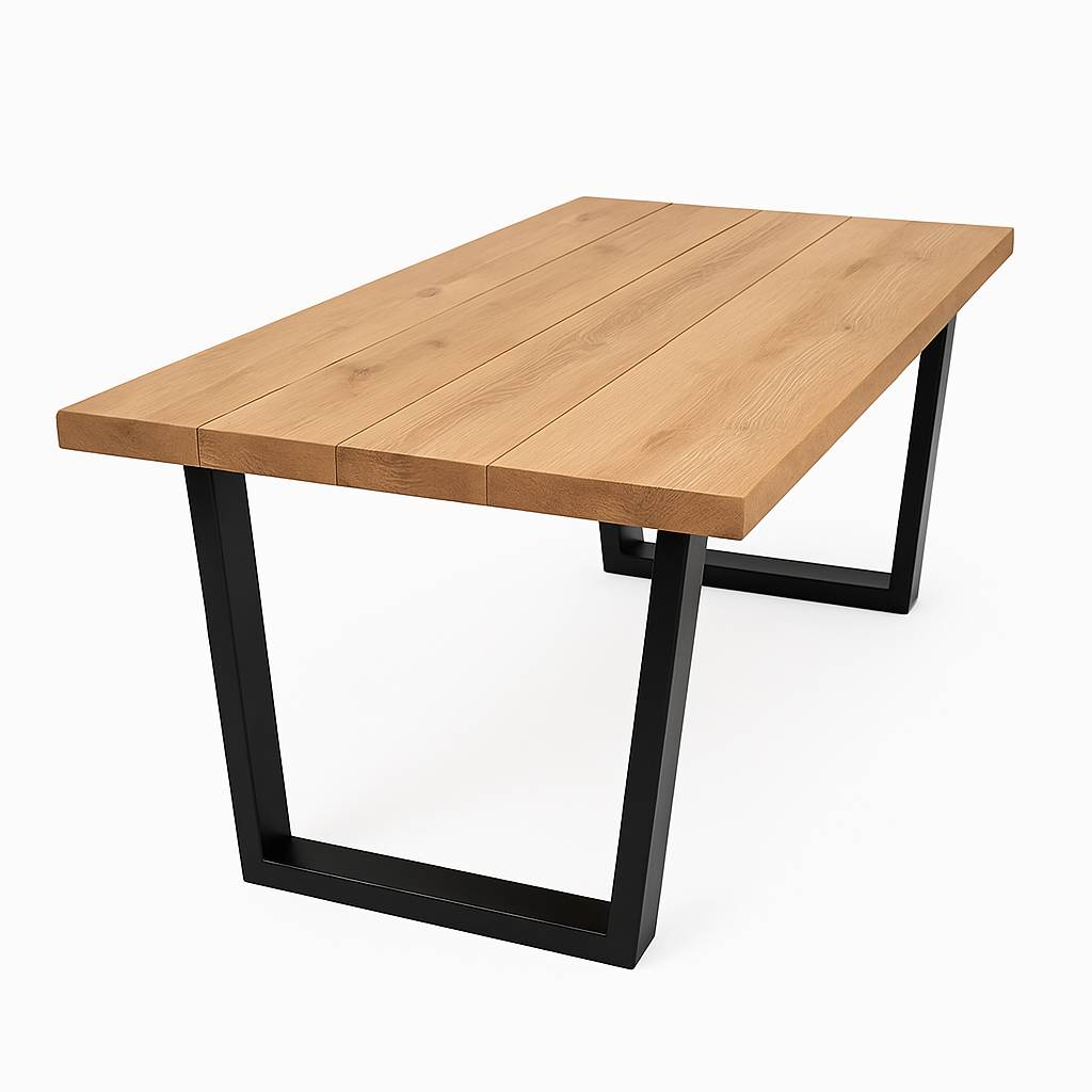 Table à manger rustique élégante et élancée - Noyer - 180 x 80 cm - Image 2