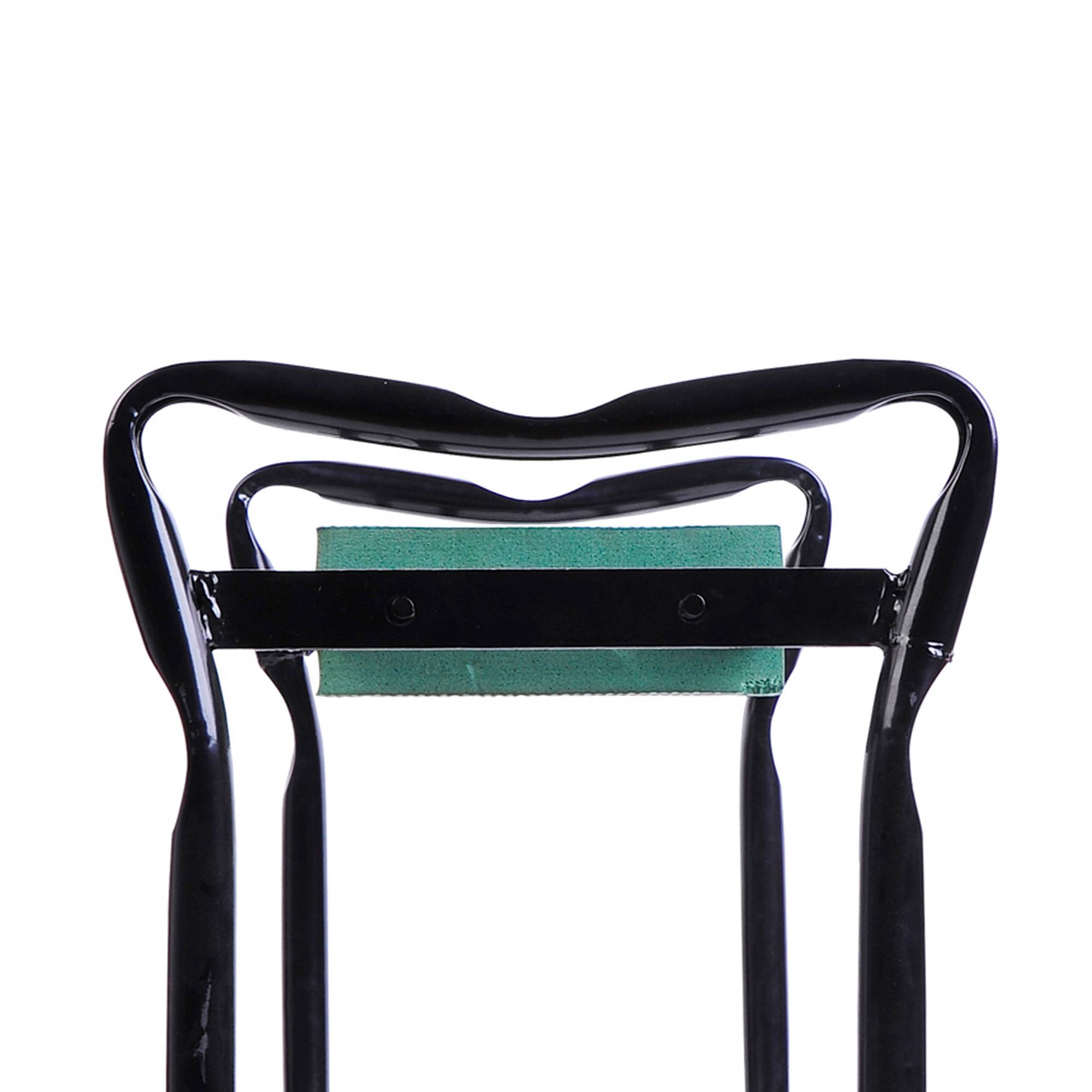 Outsunny - Tabouret de Jardin Pliable Agenouilloir Siège Jardinage avec Coussin Acier EVA Noir Vert - Outsunny - Image 7