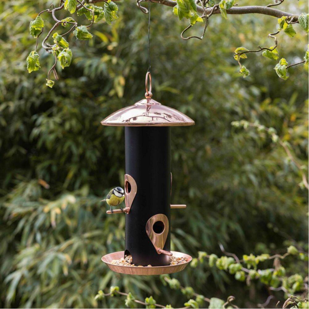 Esschert Design - Mangeoire à oiseaux Plaqué cuivre et noir - graines - Image 2