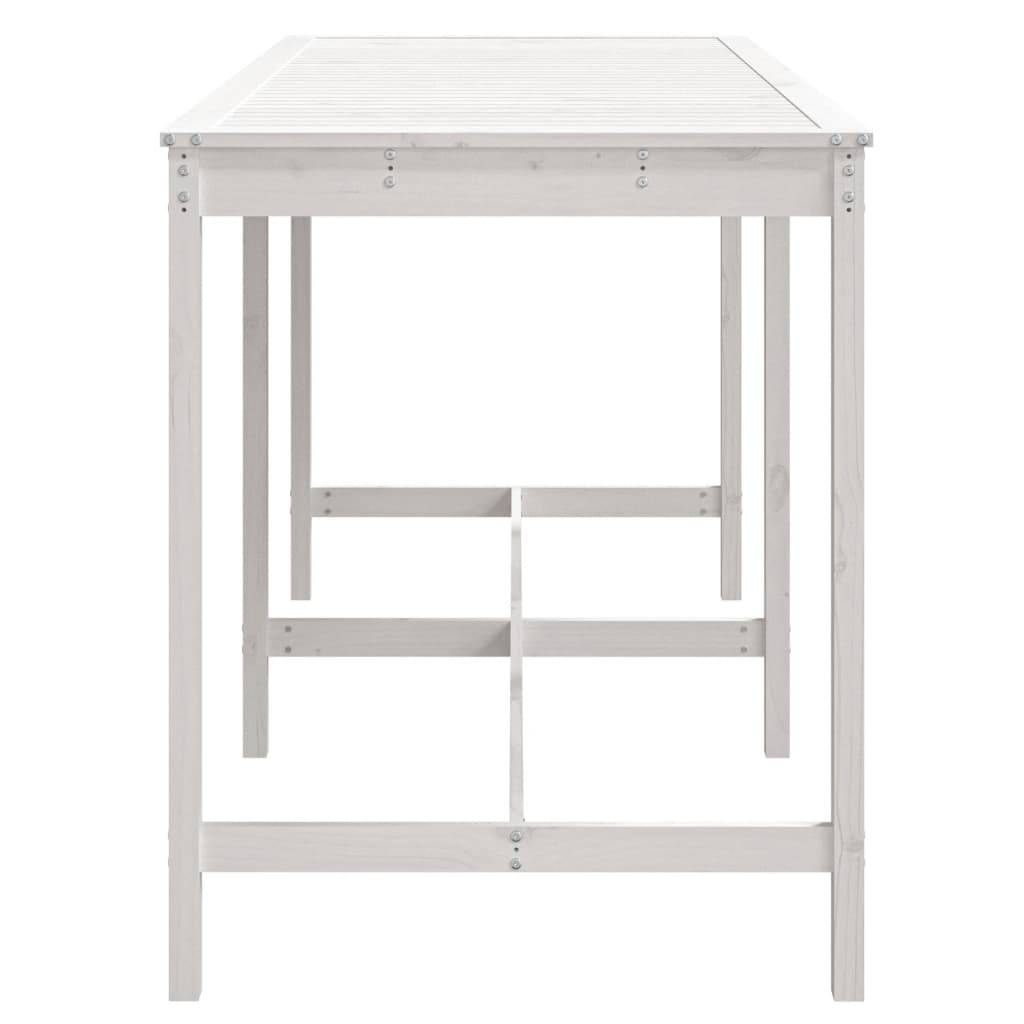 PANGIVO - Table de jardin bois massif pin blanc 203,5 x 90 x 110 cm - PANGIVO - Image 5