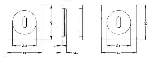 Kit poignée cuvette carré KARCHER DESIGN Inox satiné - EPDQ3 BB 71 - Image 2