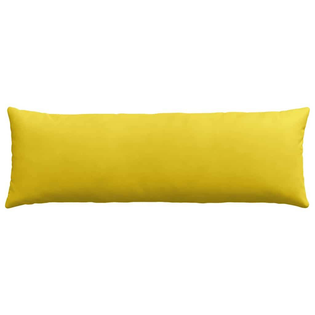 Coussins de Sol ou Canapé (x2) Velours Côtelé Housse Lavable Intérieur Jaune 120x40 cm – ComfortXL Outdoor Living - Image 6