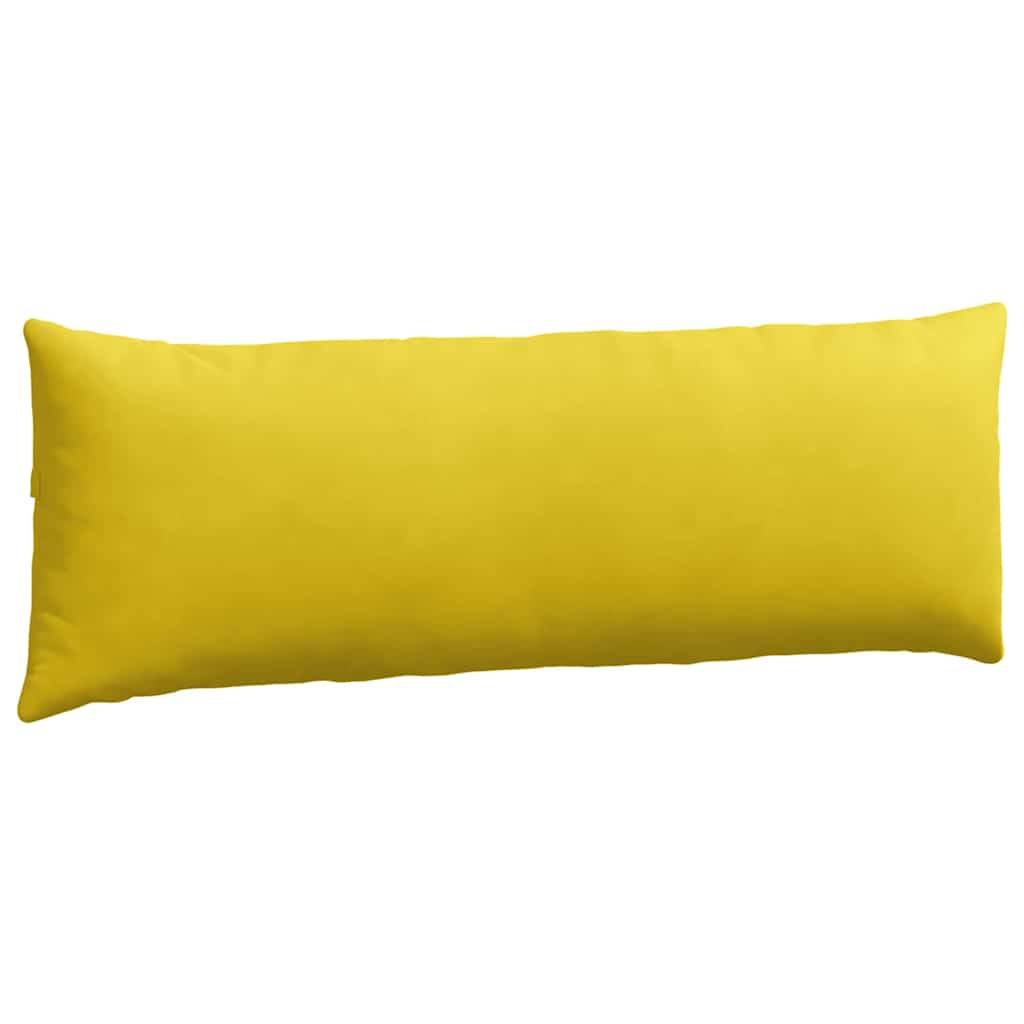 Coussins de Sol ou Canapé (x2) Velours Côtelé Housse Lavable Intérieur Jaune 120x40 cm – ComfortXL Outdoor Living - Image 5